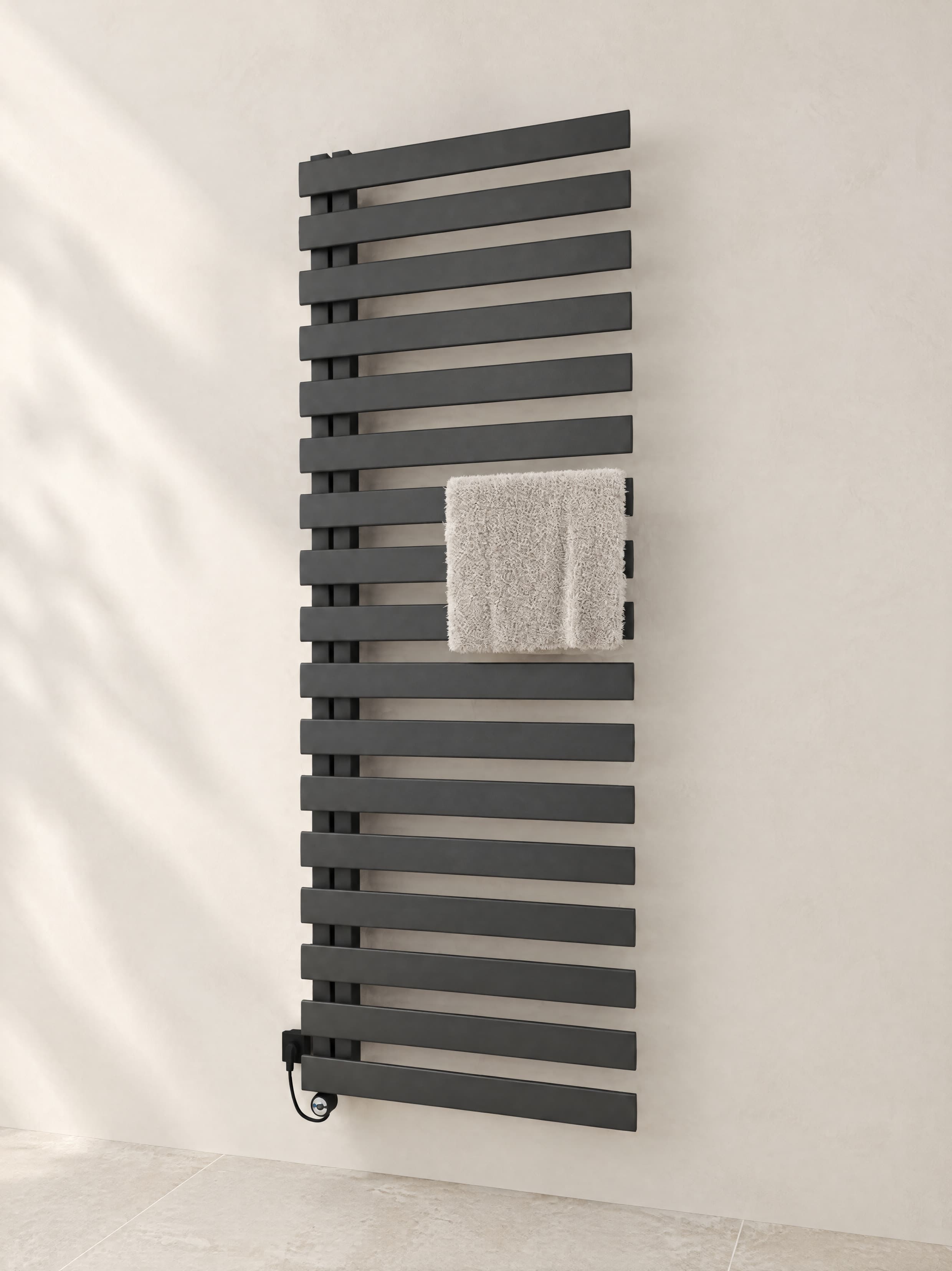 Premium Handtuchheizkörper elektrisch 50x140 cm Anthrazit