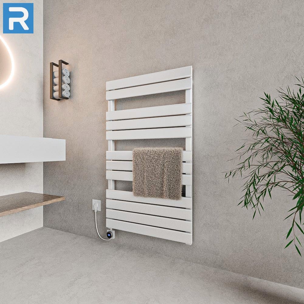 Handtuchheizkörper Mittelanschluss 60x120 cm Weiß, Mischbetrieb