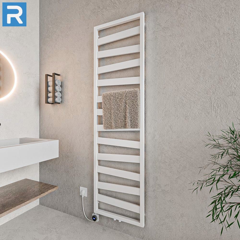 Badheizkörper Zigzag-Form 50x182 cm Weiß, Mischbetrieb