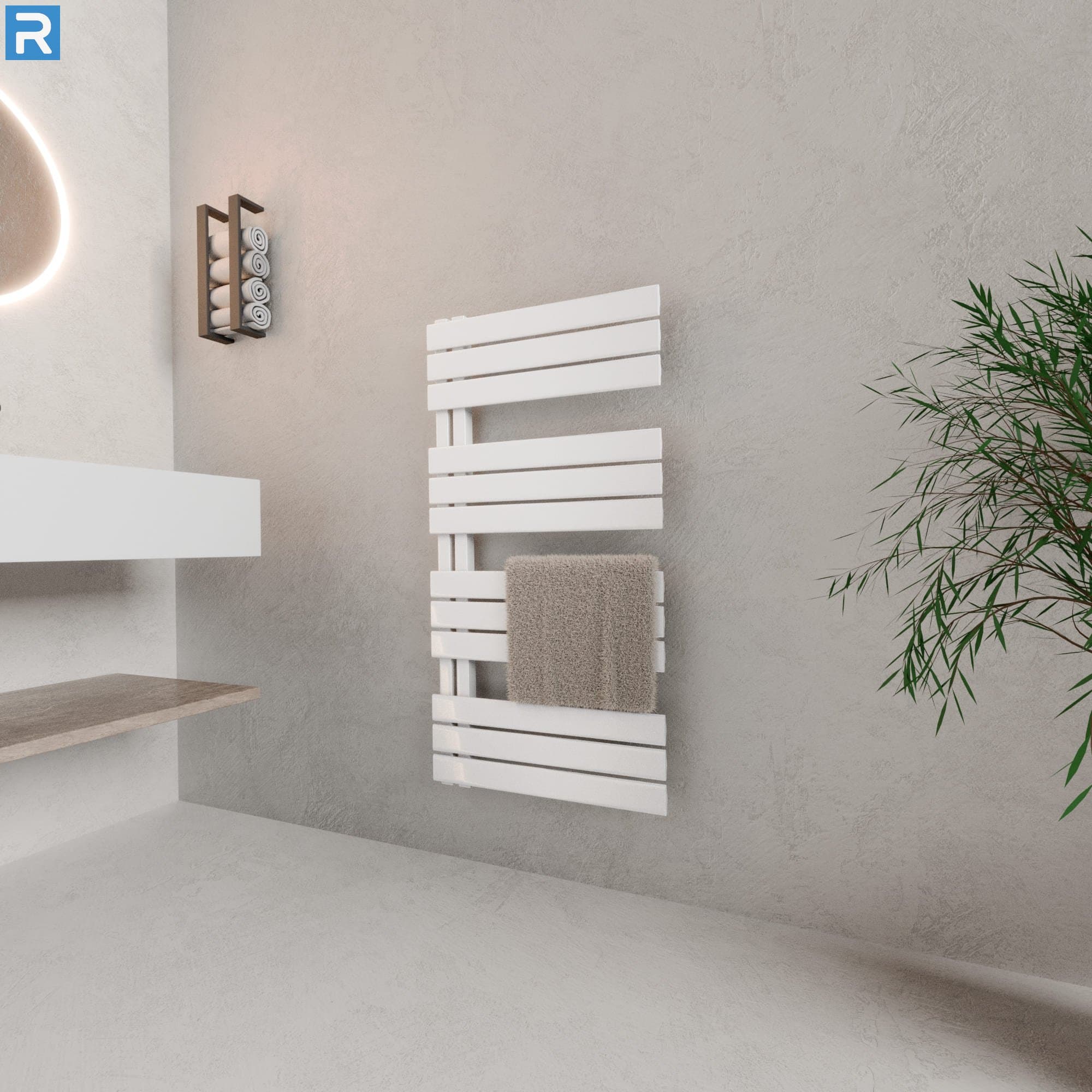 Handtuchheizkörper seitlich offen 60x115 cm Weiß