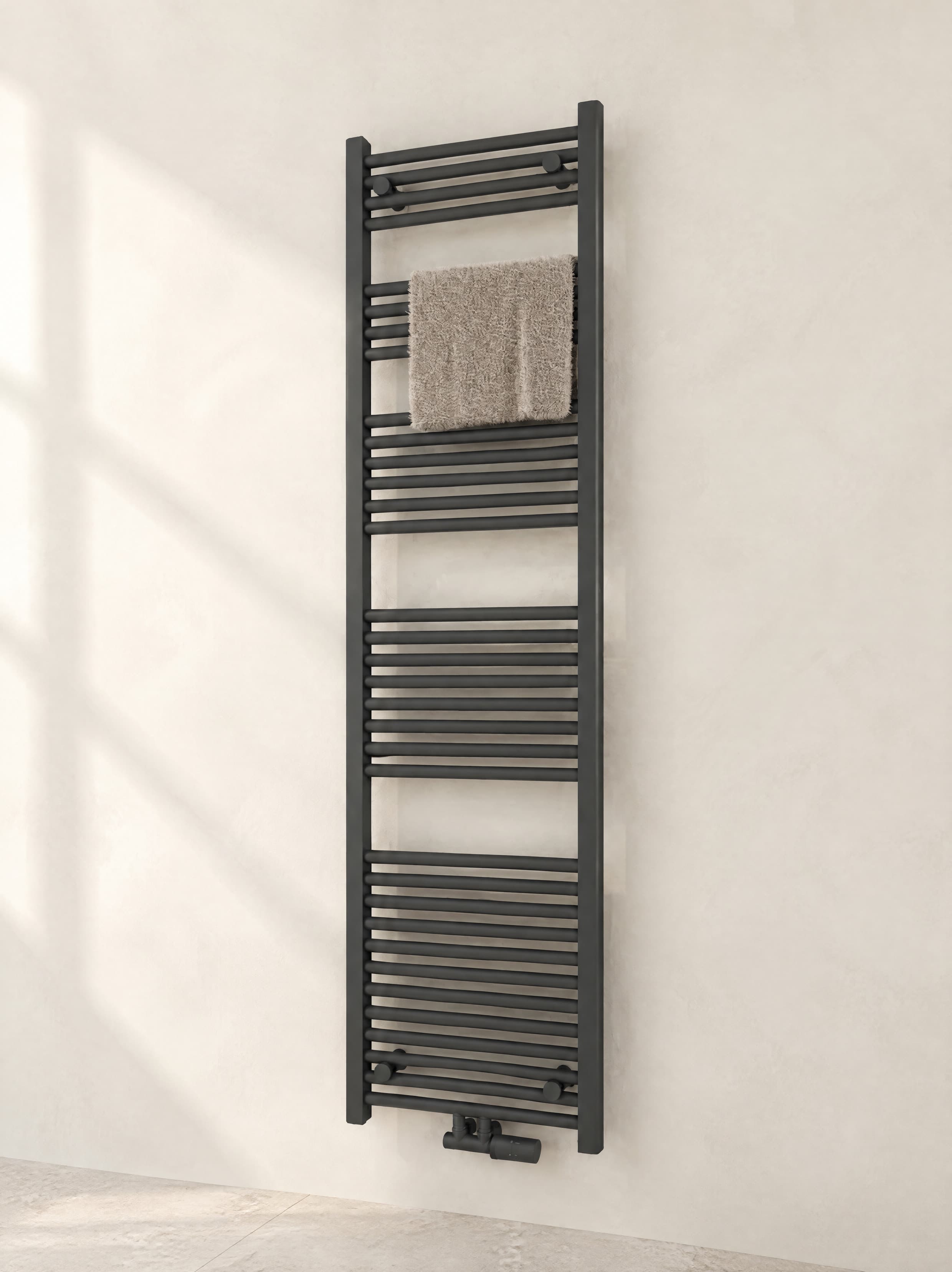 Standard Badheizkörper Rundrohr 50x120 cm Anthrazit