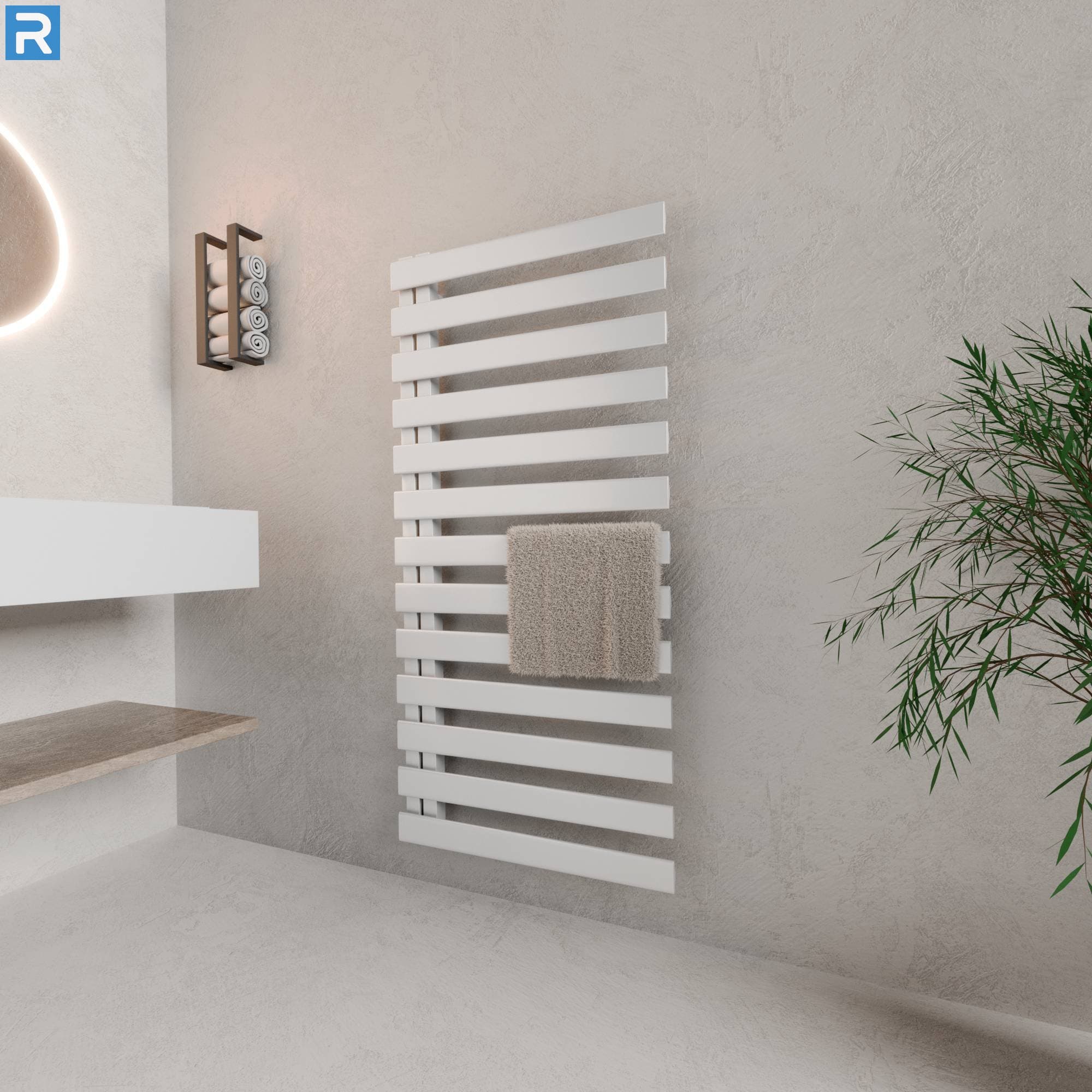 Premium Handtuchheizkörper seitlich offen 60x140 cm Weiß