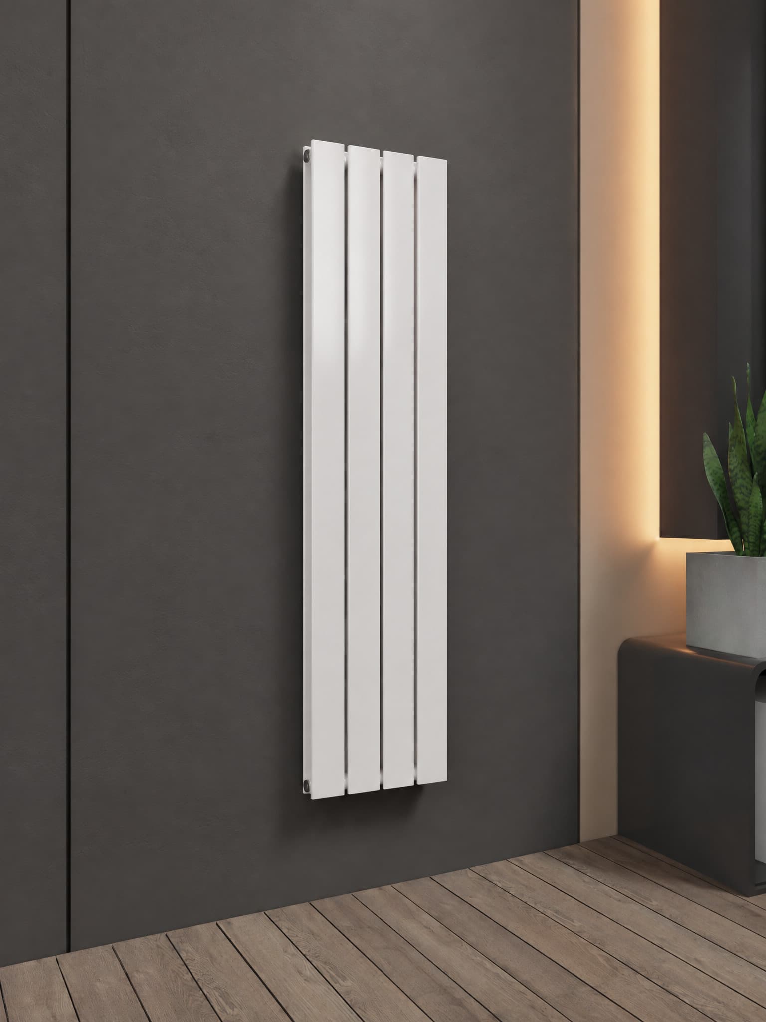 Paneelheizkörper vertikal doppellagig 30x120 cm Weiß