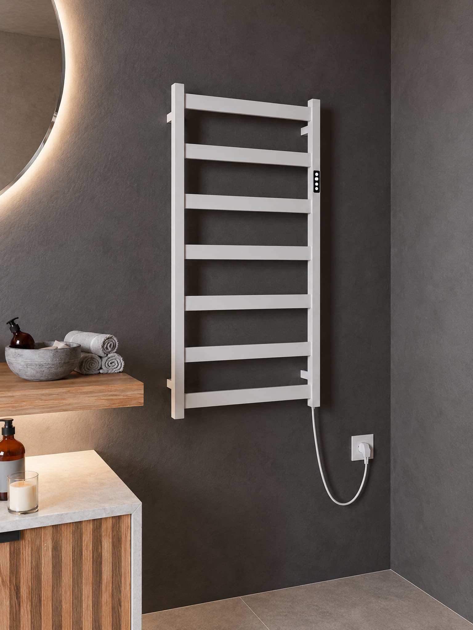 Design Trockenheizkörper elektrisch Paneel 50x100 cm Weiß