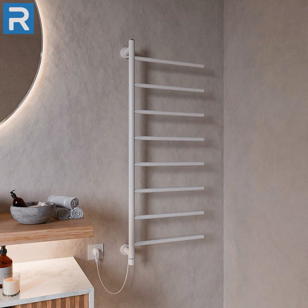 Handtuchwärmer elektrisch One-Click seitlich offen 50x120 cm Weiß