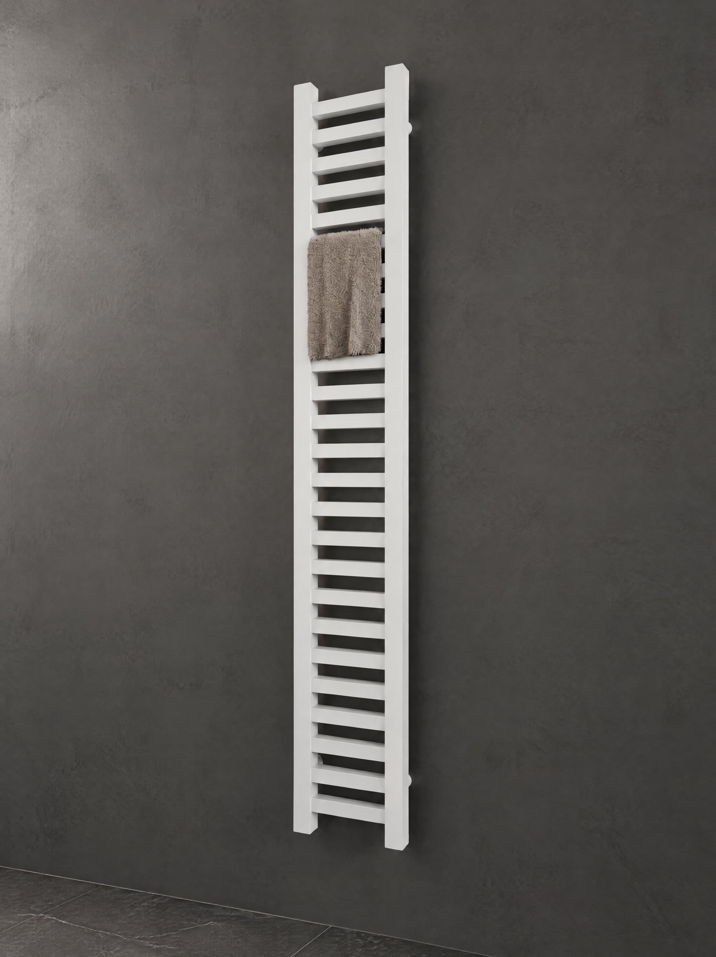 Handtuchleiter Heizkörper schmal 20x160 cm Weiß