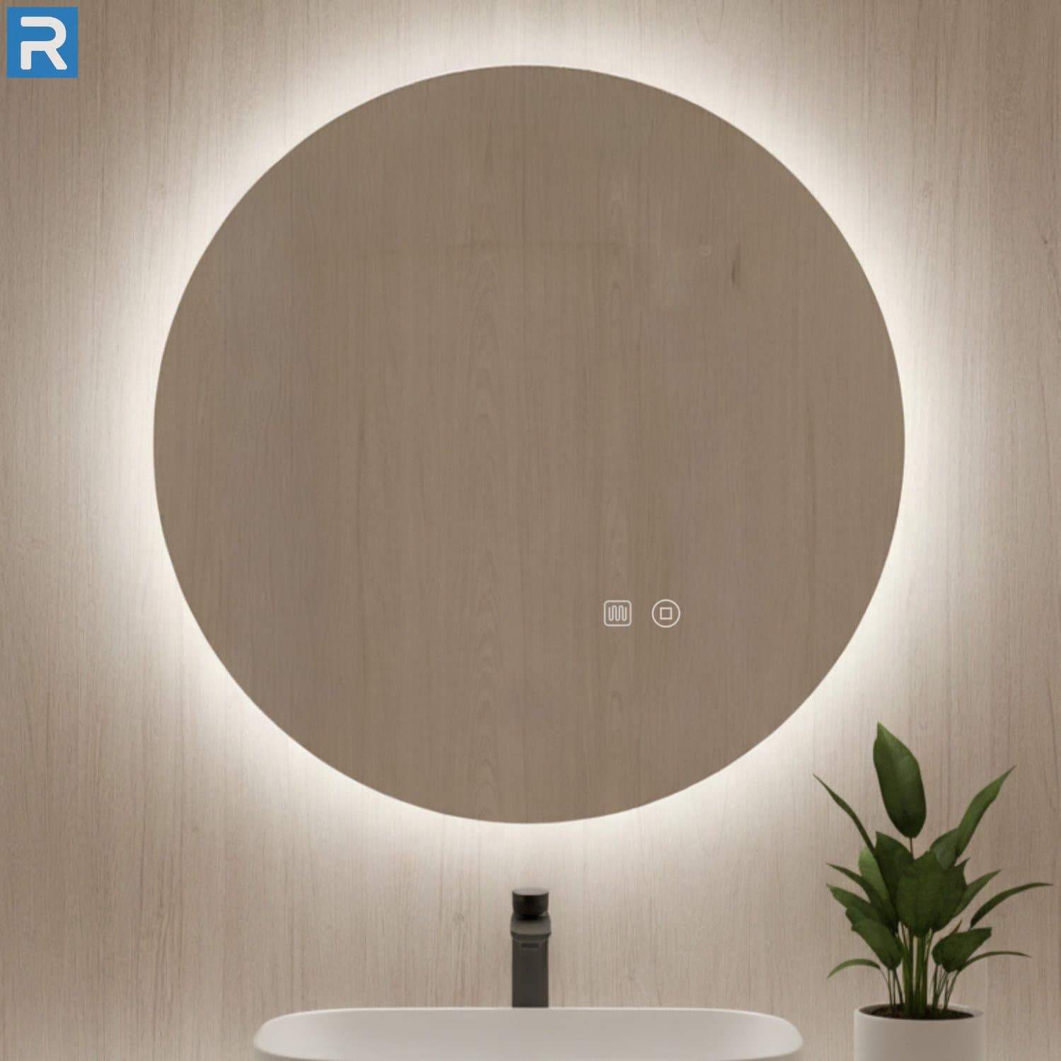 LED Badspiegel rund Ø 100 cm