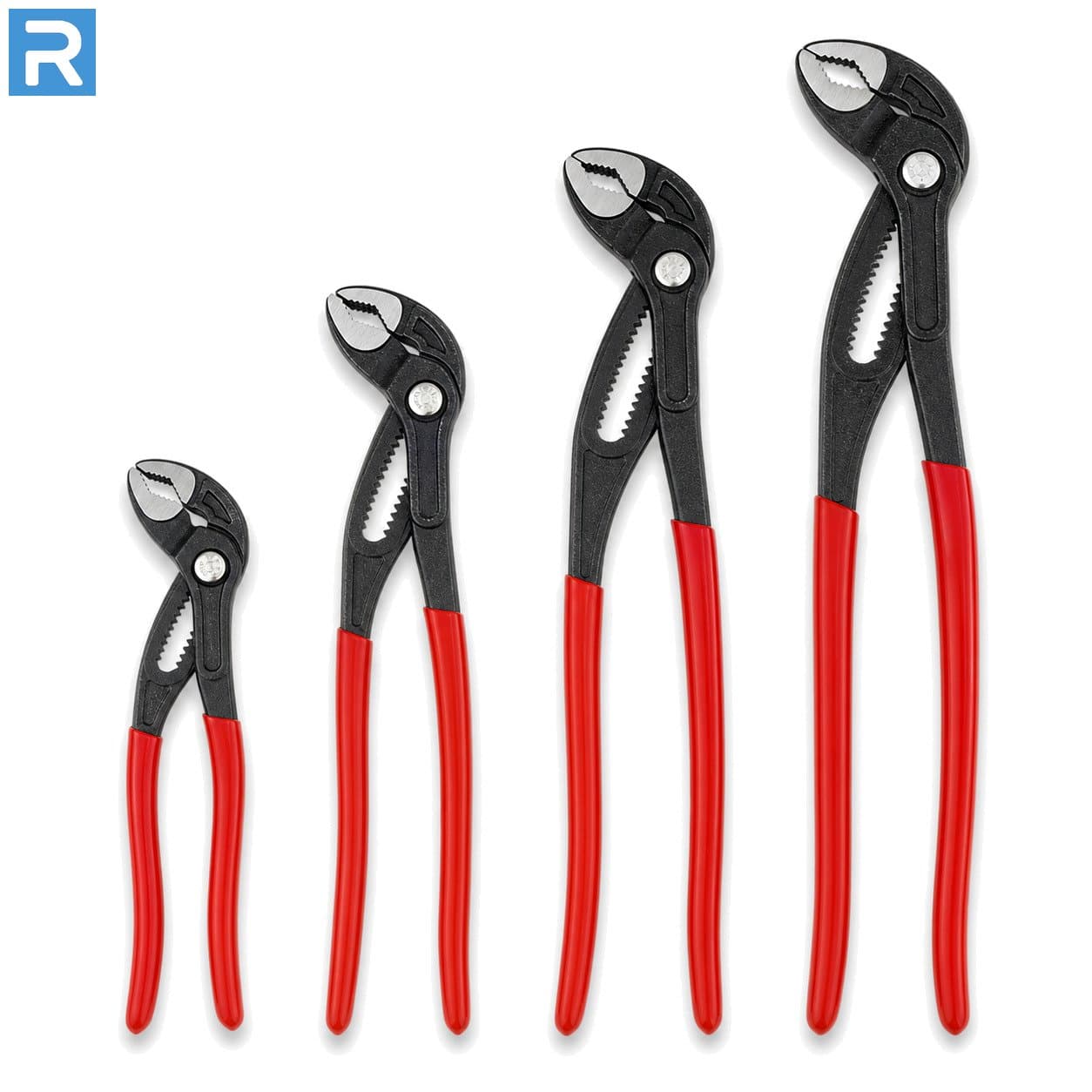 Wasserpumpenzangen-Set 4-teilig 7/10/12/16 Zoll Black Oxide