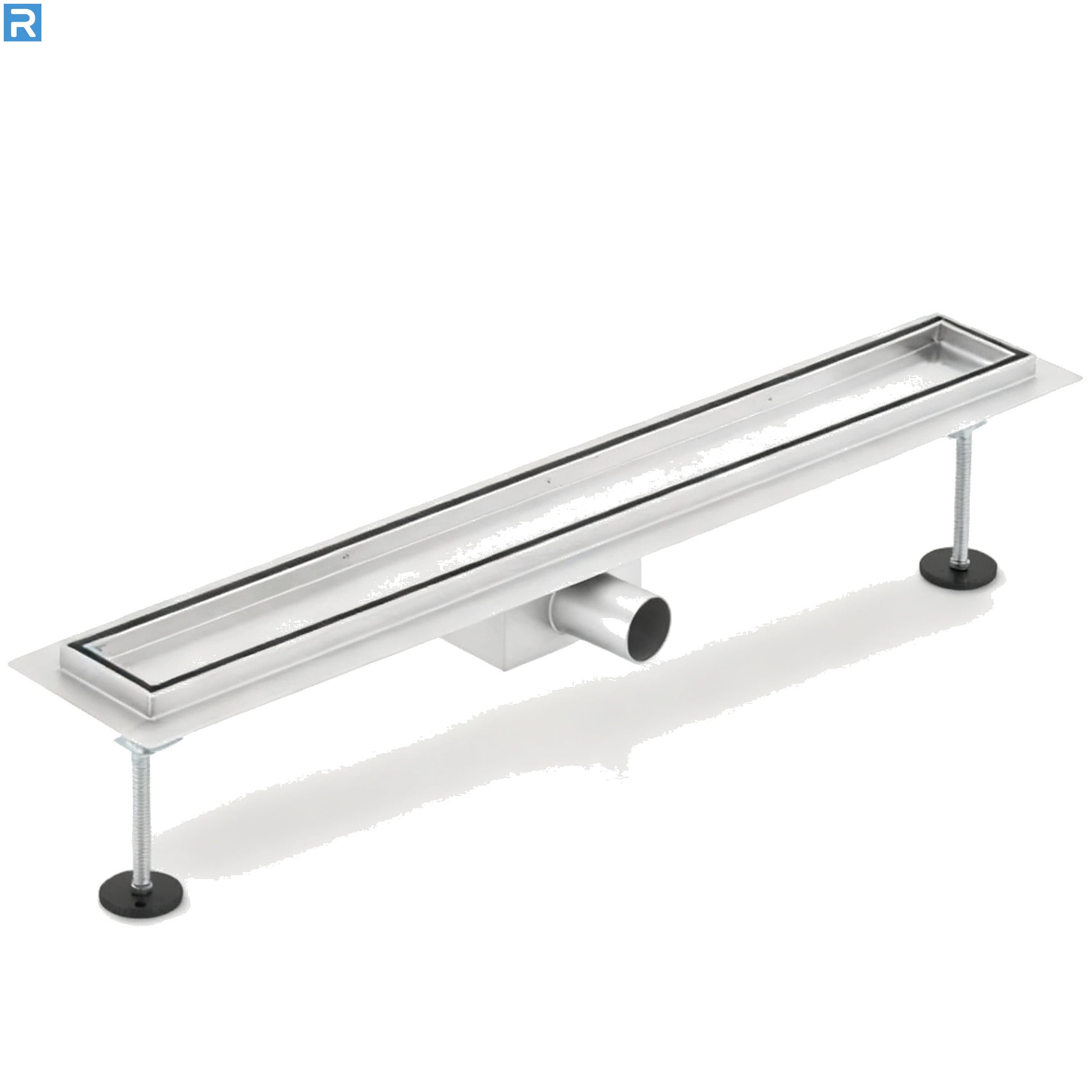 Duschrinne befliesbar 100 cm Edelstahl, Geruchsverschluss und Haarsieb